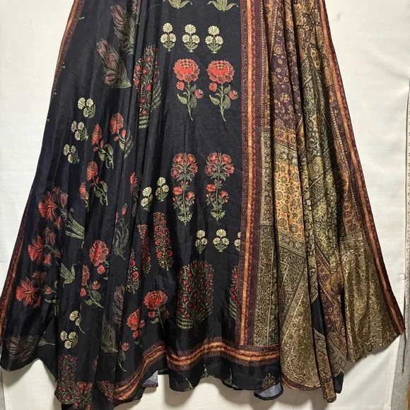 Fancy STUNNING Embroidered Maxi Festival Dress XL Made in India LIKE NEW